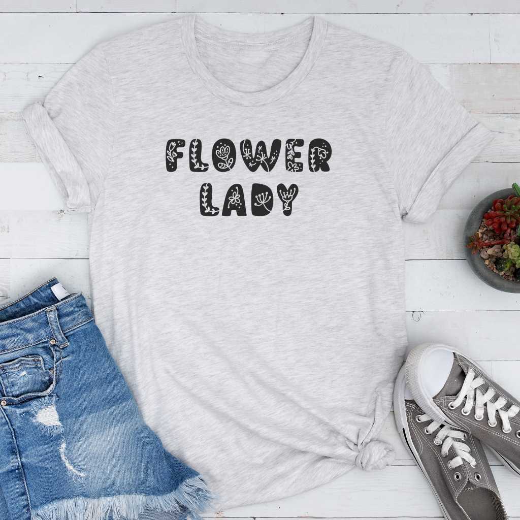 Short-Sleeve Flower Lady Shirt