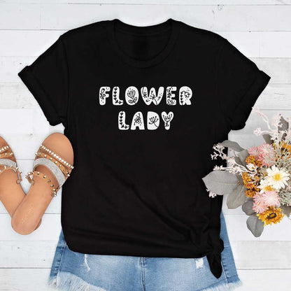 Short-Sleeve Flower Lady Shirt