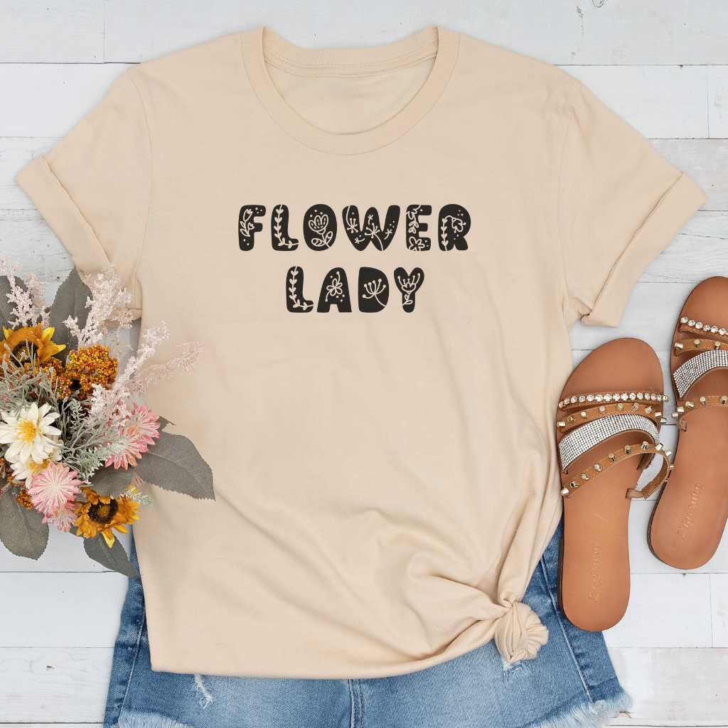 Short-Sleeve Flower Lady Shirt