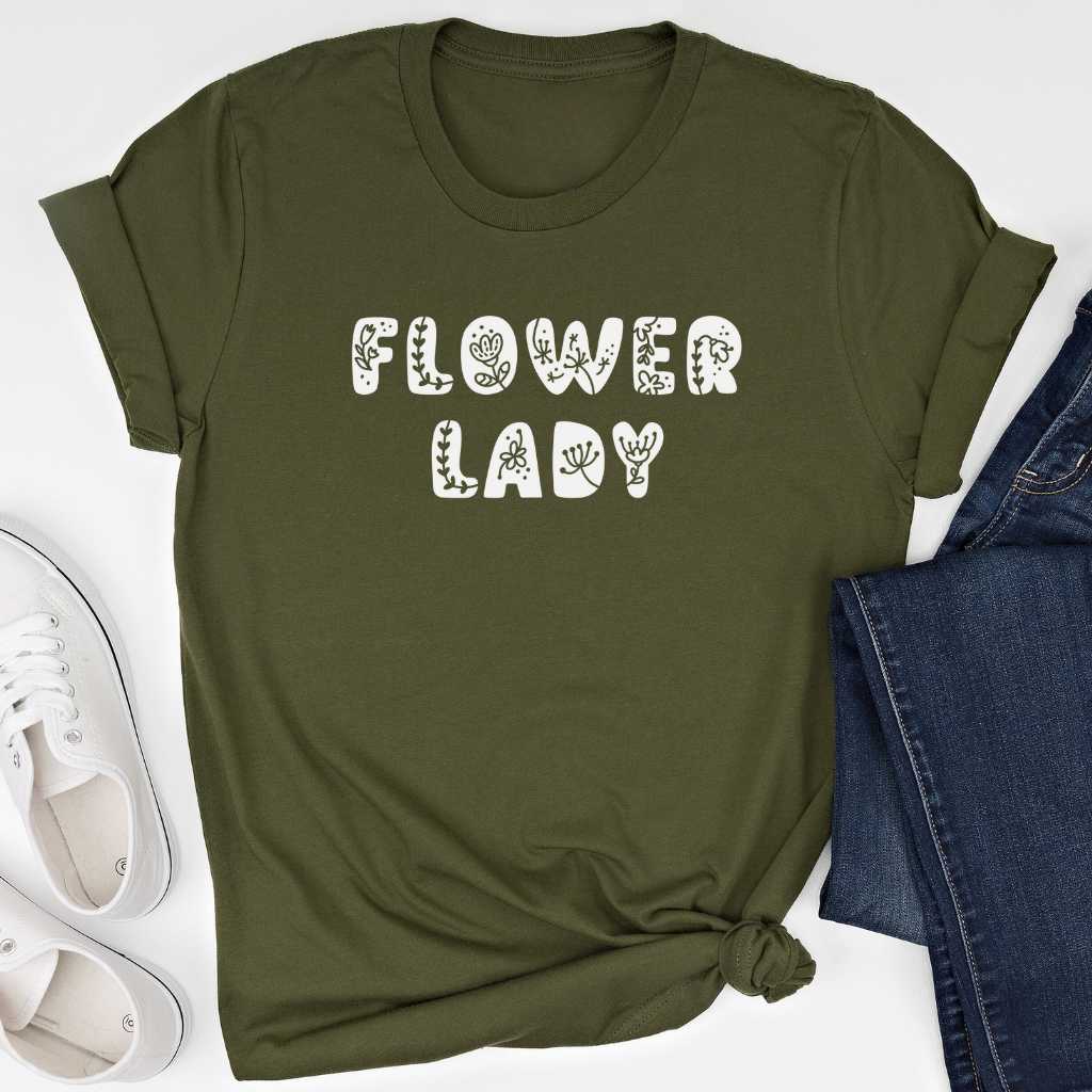 Short-Sleeve Flower Lady Shirt