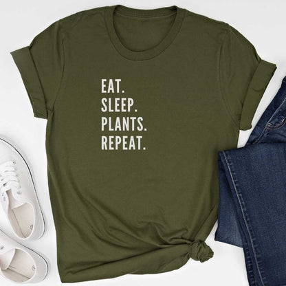 Short-Sleeve Eat. Sleep. Plants. Repeat Shirt