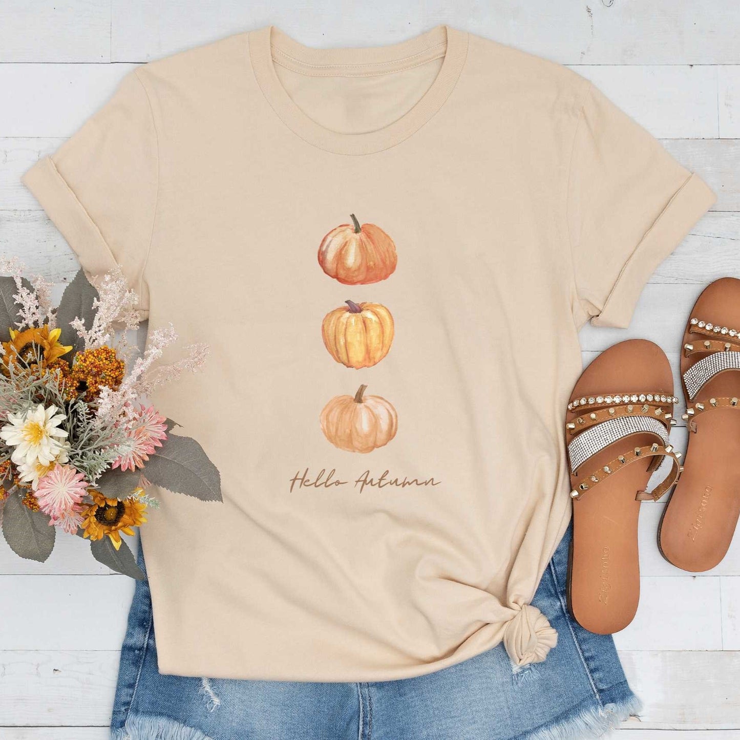 Short-Sleeve Pumpkin Graphic Shirt