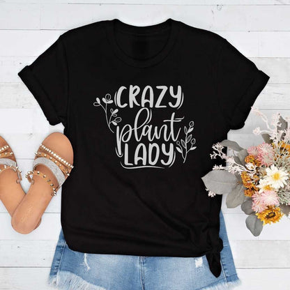 Short-Sleeve Crazy Plant Lady Shirt