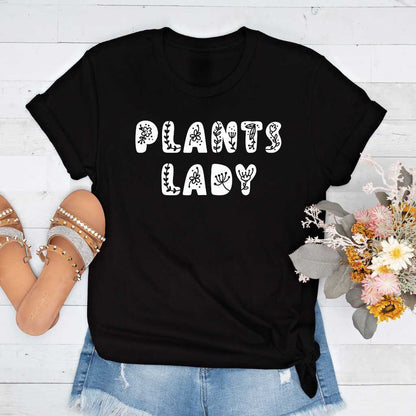 Short-Sleeve Plants Lady Shirt