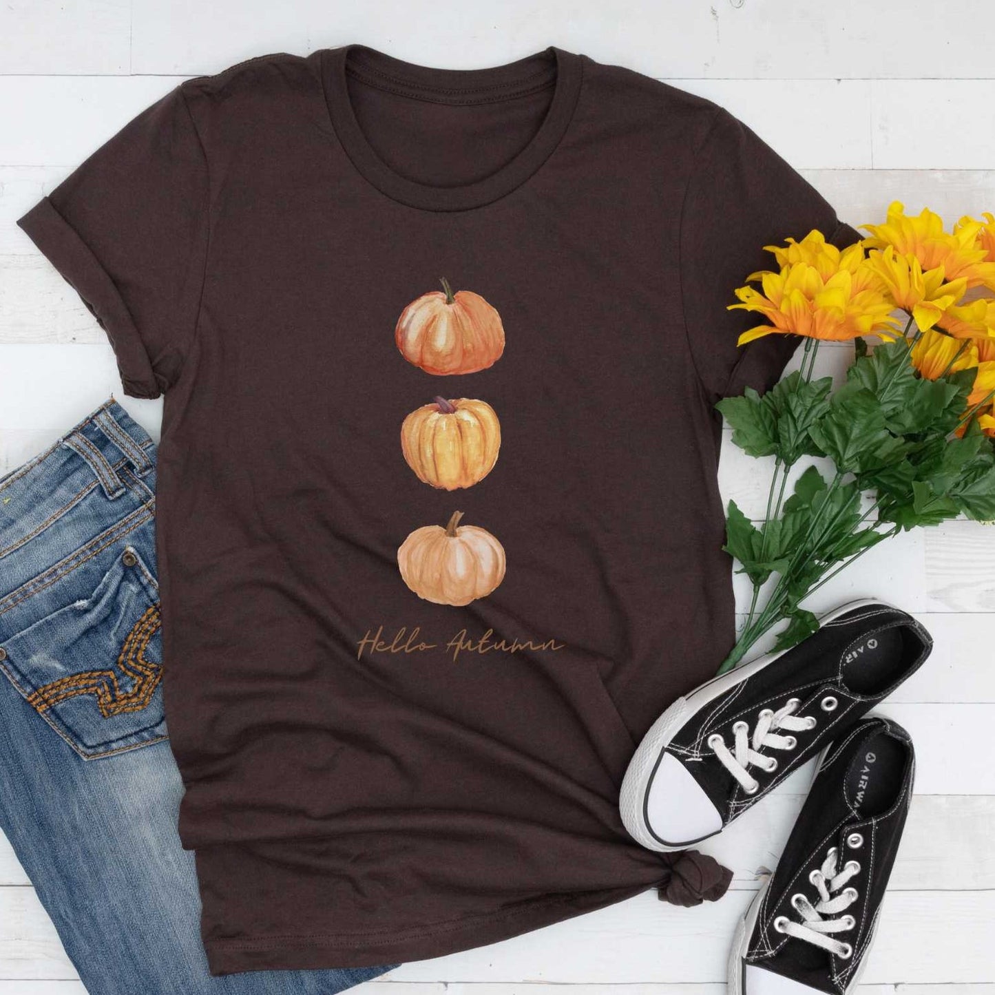 Short-Sleeve Pumpkin Graphic Shirt