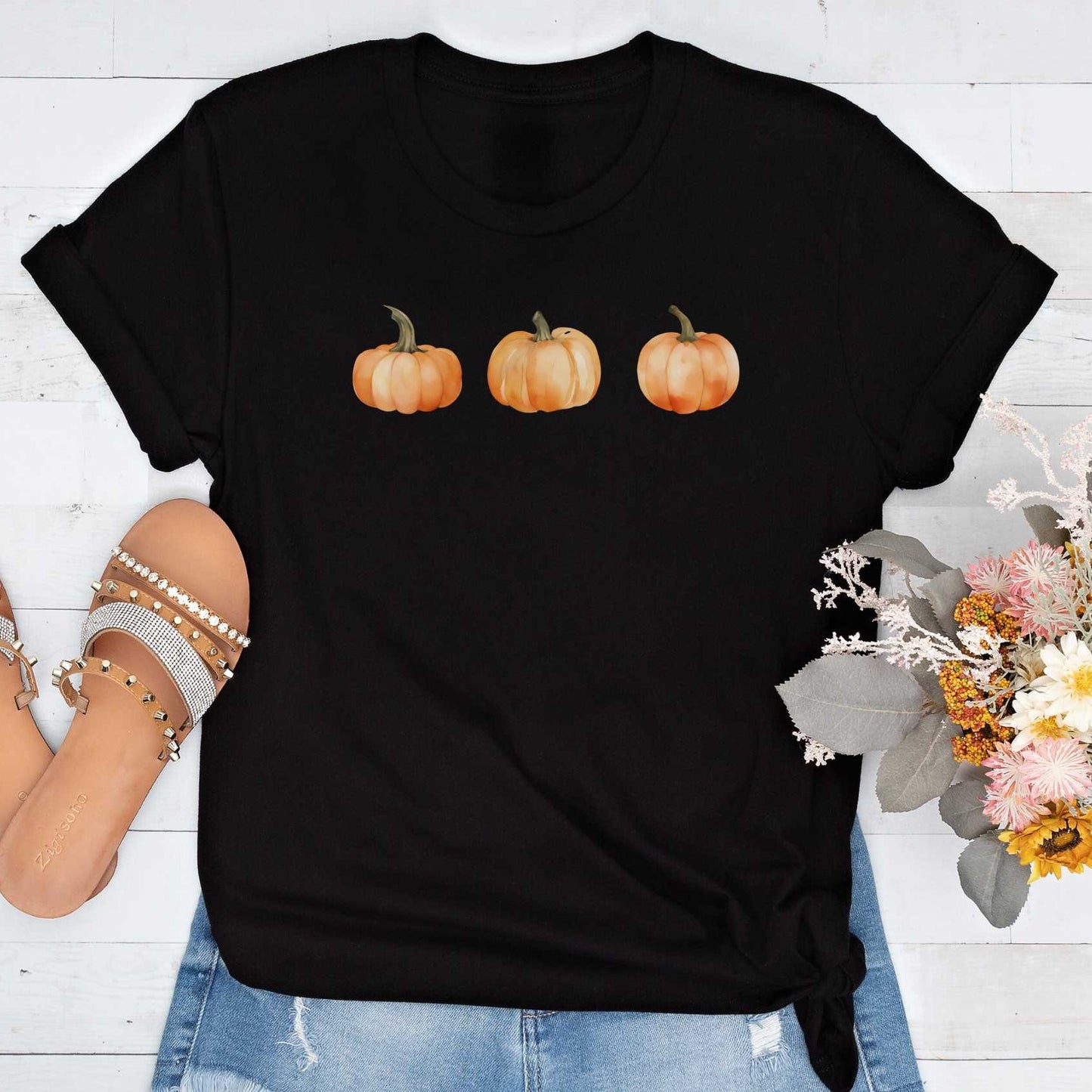 Short-Sleeve Pumpkin Graphic Shirt