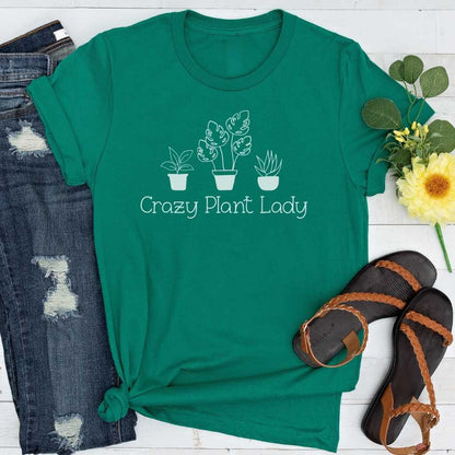 Short-Sleeve Crazy Plant Lady Shirt