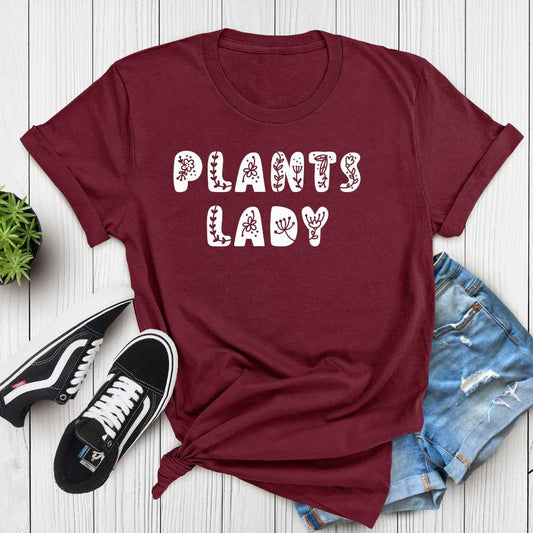 Short-Sleeve Plants Lady Shirt