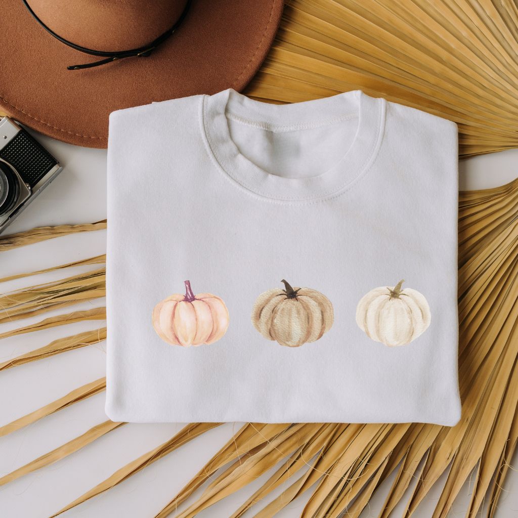 Watercolor Fall Pumpkins Sweatshirt