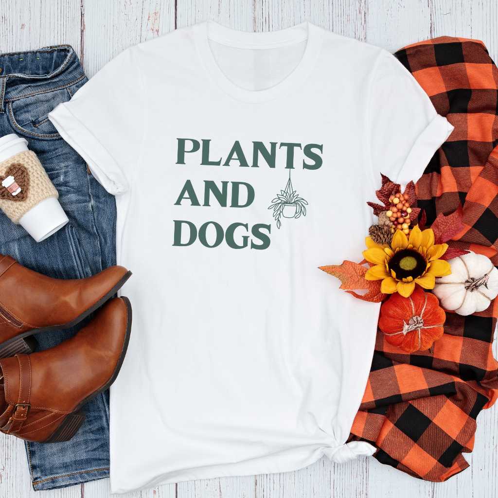 Short-Sleeve Plants and Dogs Shirt