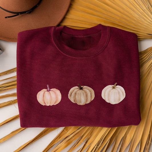 Watercolor Fall Pumpkins Sweatshirt