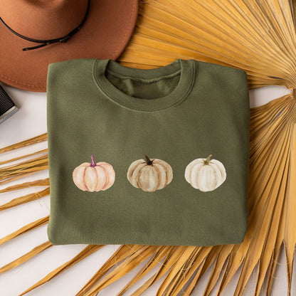 Watercolor Fall Pumpkins Sweatshirt