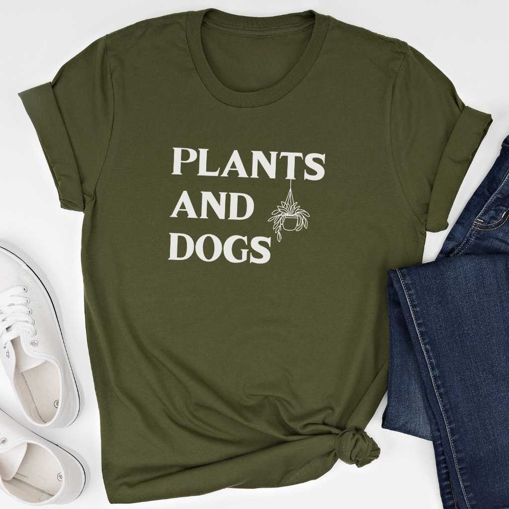 Short-Sleeve Plants and Dogs Shirt