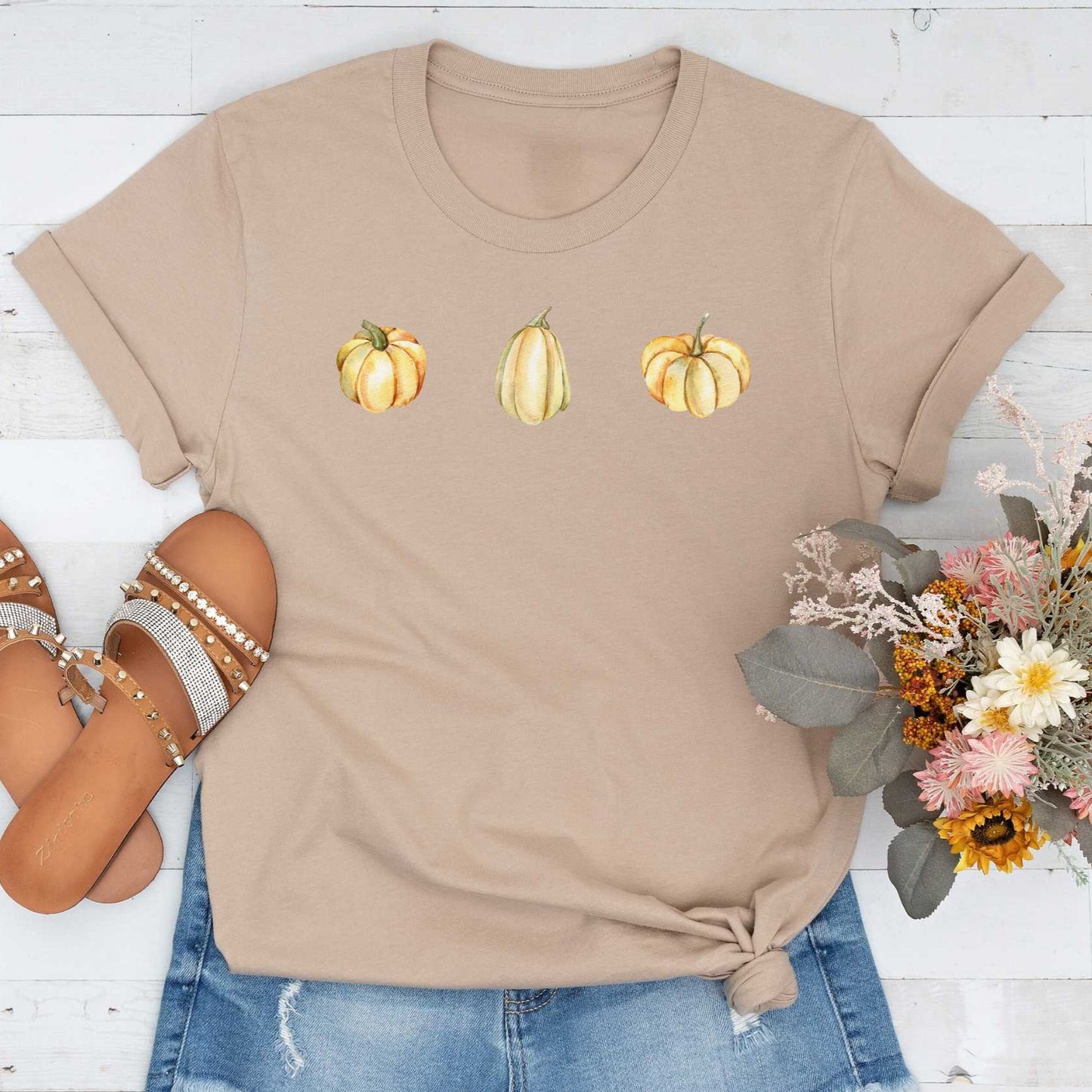 Short-Sleeve Pumpkin Graphic T-Shirt