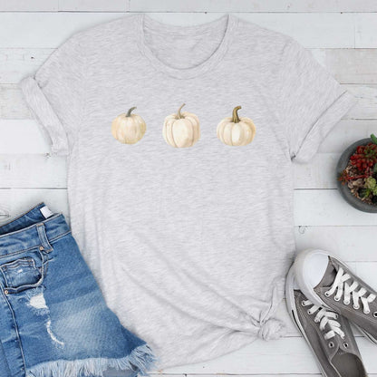 Short-Sleeve White Pumpkin Graphic T-Shirt