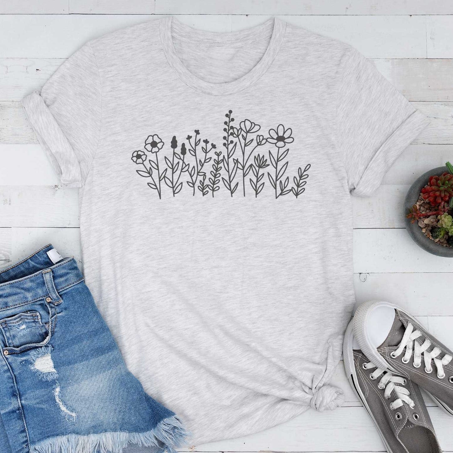 Short-Sleeve Wildflower Graphic Tee