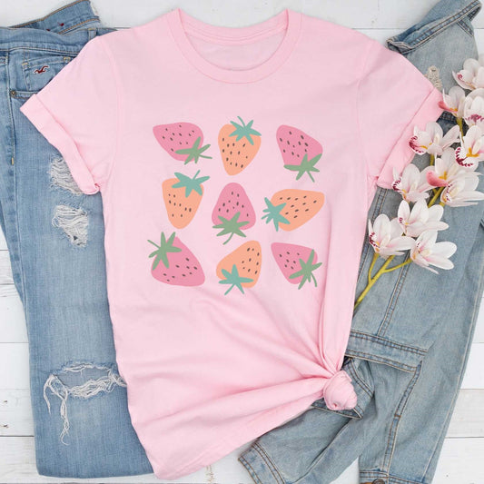 Short-Sleeve Strawberry Graphic Shirt