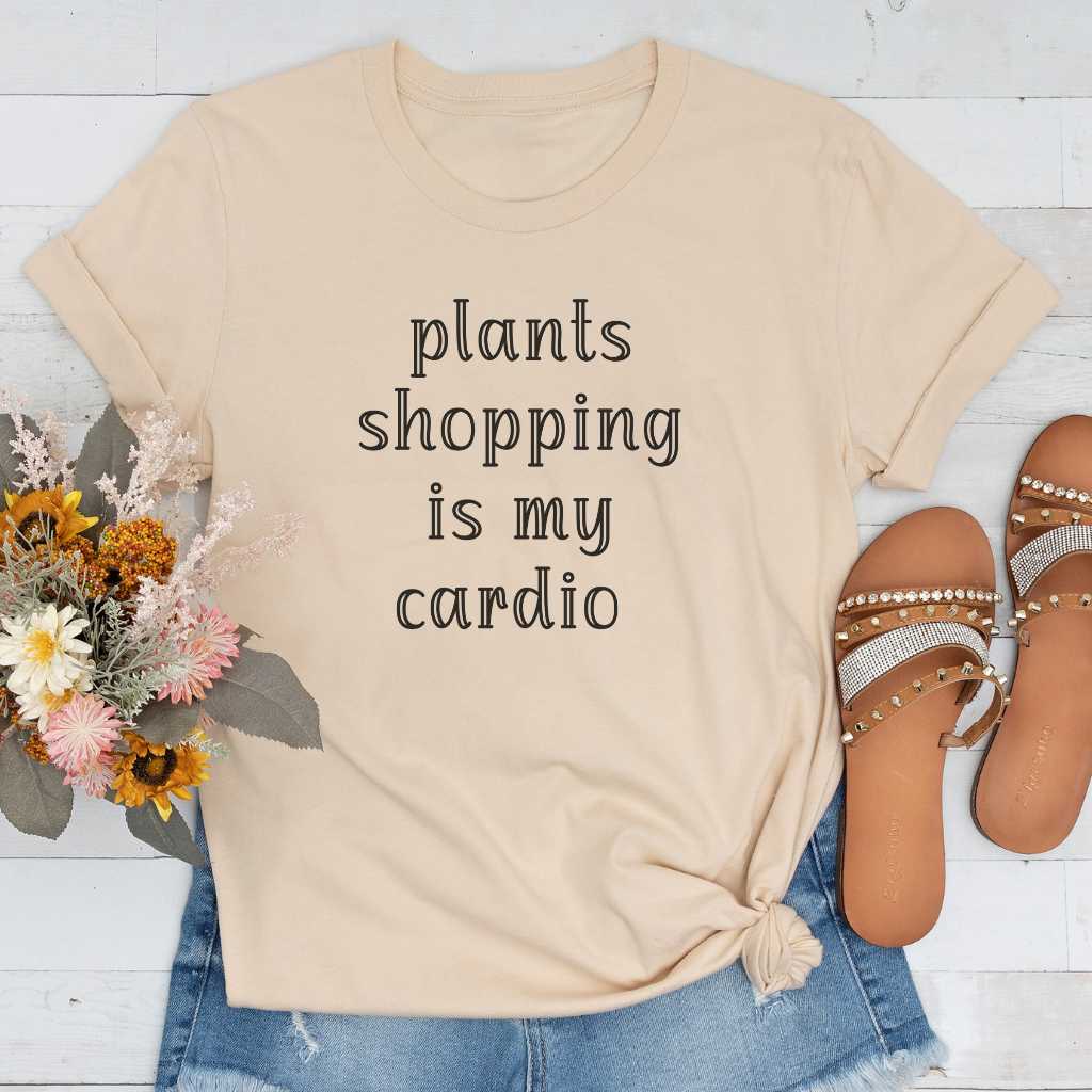 Short-Sleeve Plants Shopping is my Cardio Shirt