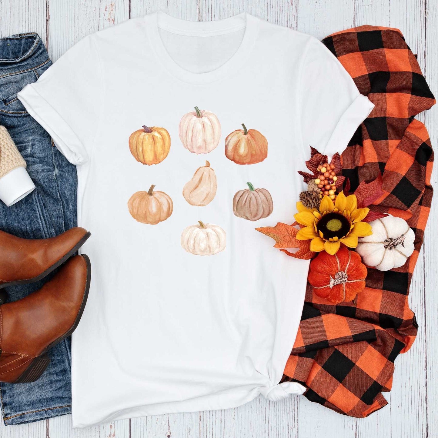 Short-Sleeve Pumpkin Graphic Shirt