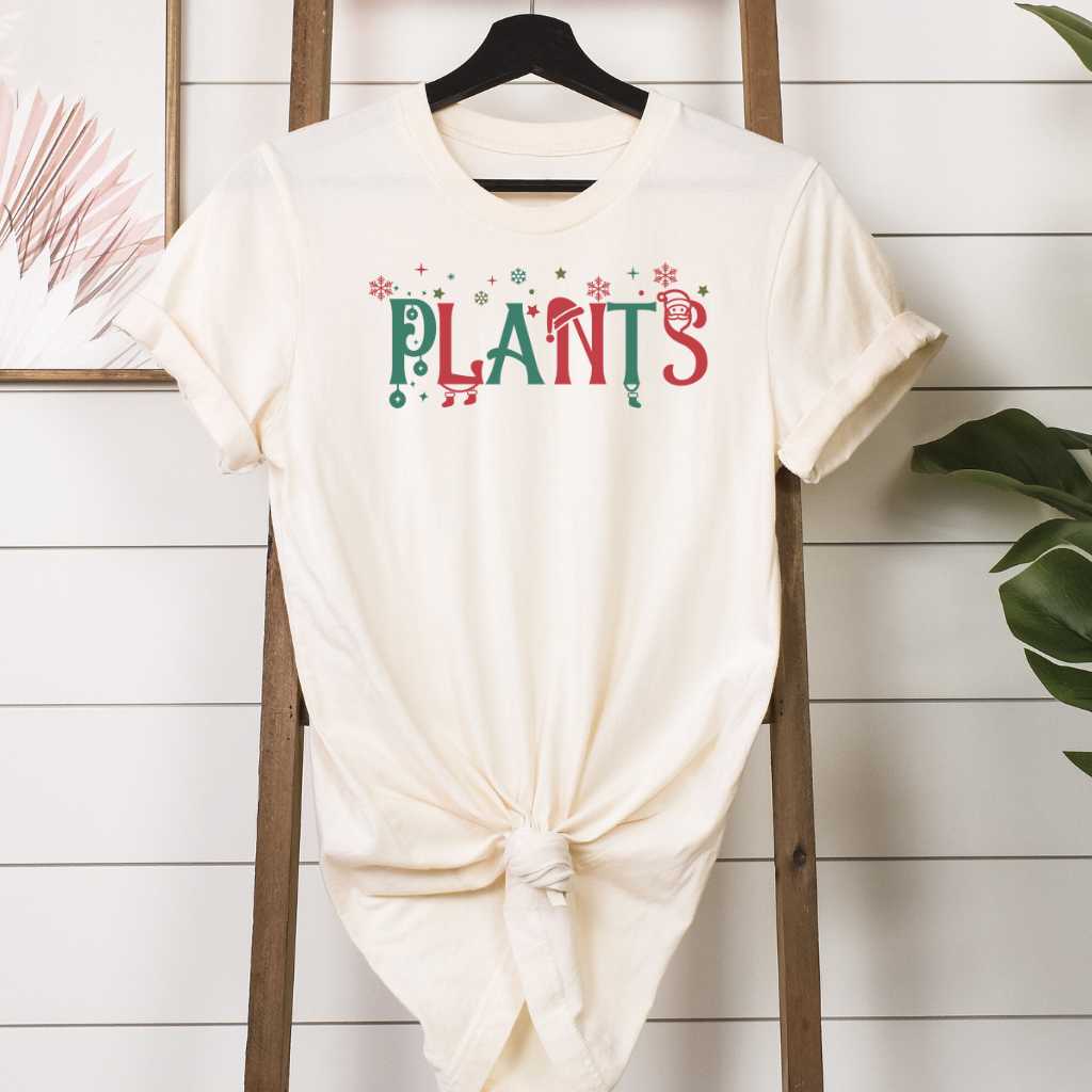 Short-Sleeve Christmas Plants Shirt