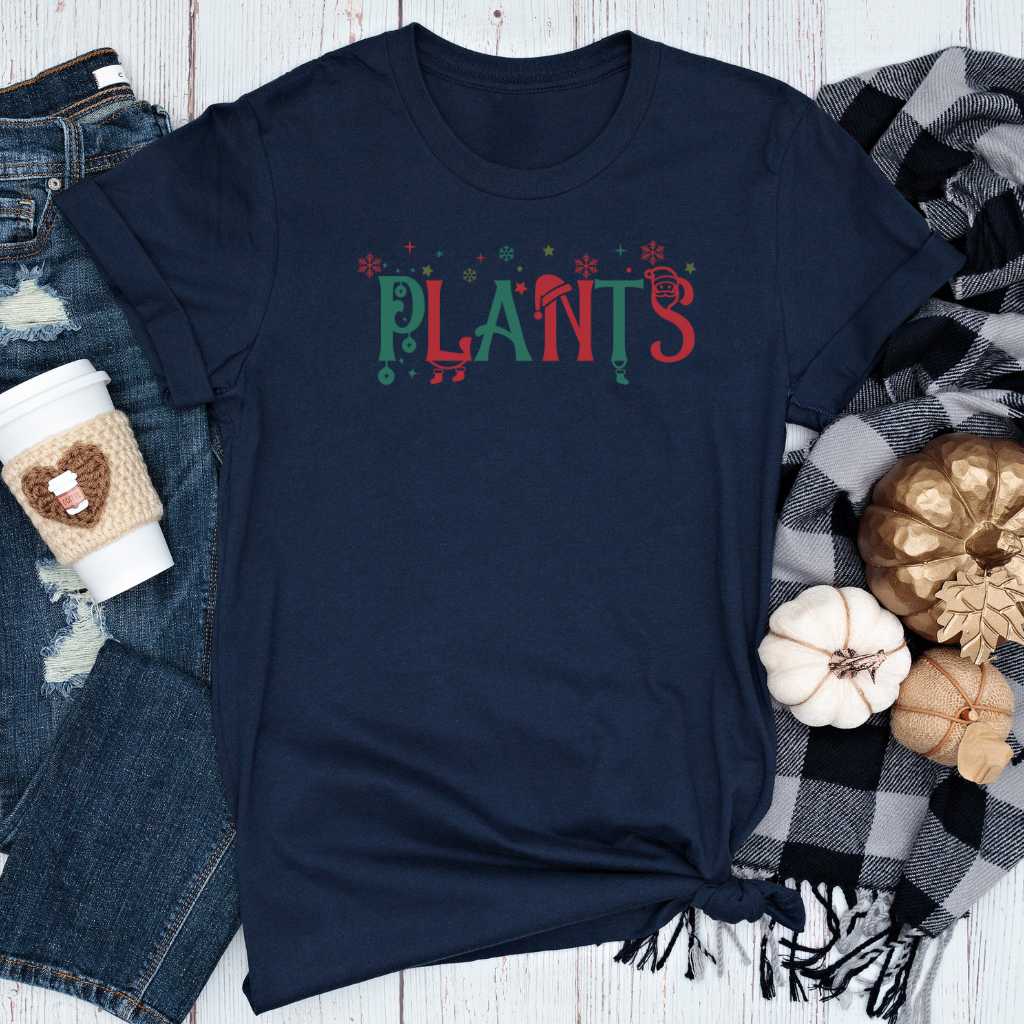 Short-Sleeve Christmas Plants Shirt