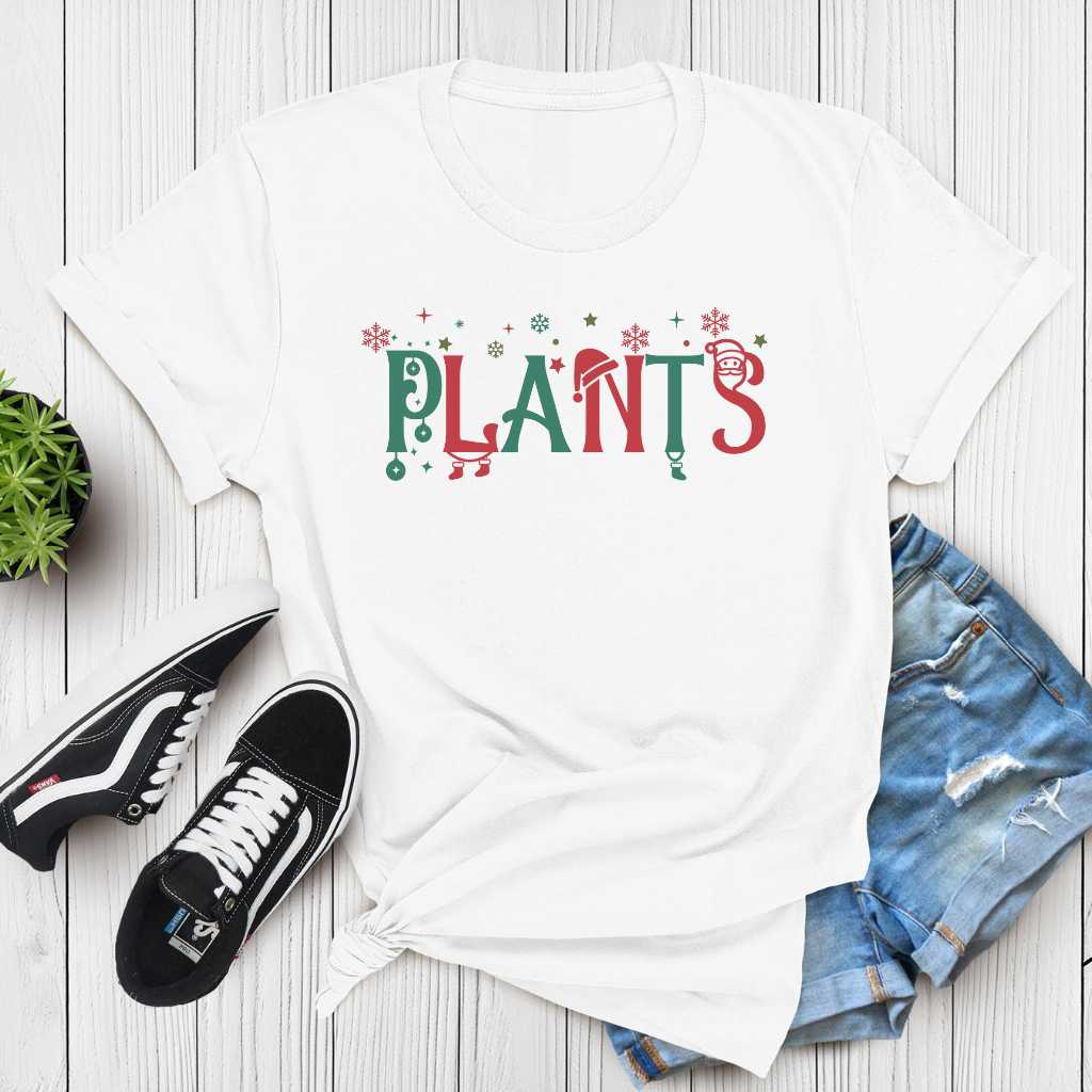 Short-Sleeve Christmas Plants Shirt