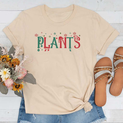 Short-Sleeve Christmas Plants Shirt