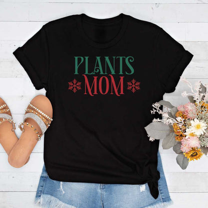 Short-Sleeve Christmas Plants Mom Shirt