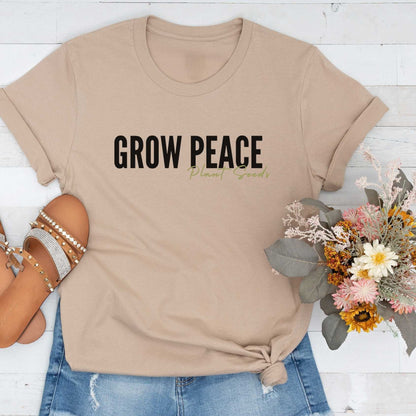 Short-Sleeve Fall "Grow Peace Plant Seeds" Shirt