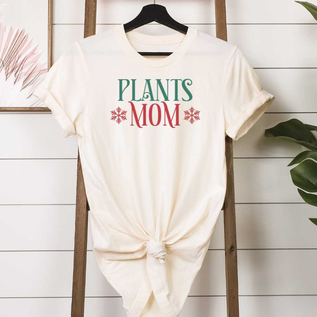 Short-Sleeve Christmas Plants Mom Shirt