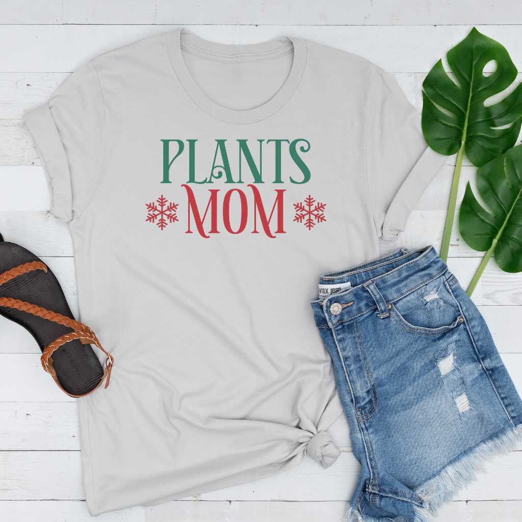 Short-Sleeve Christmas Plants Mom Shirt