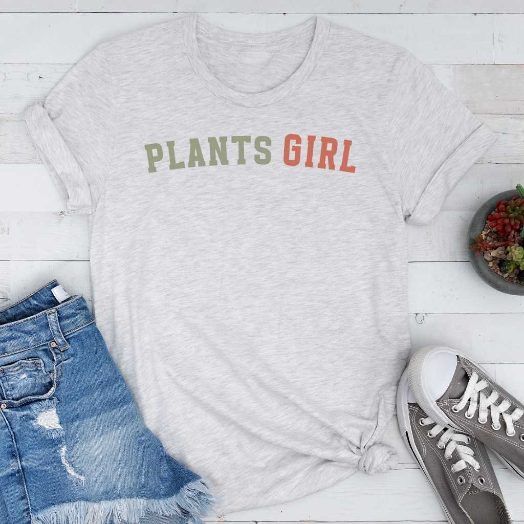 Short-Sleeve Plants Girl Shirt