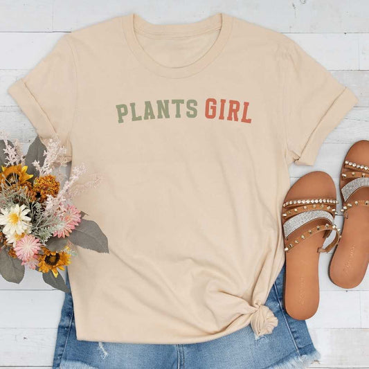 Short-Sleeve Plants Girl Shirt