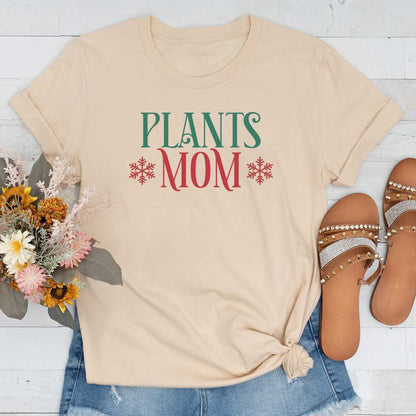 Short-Sleeve Christmas Plants Mom Shirt