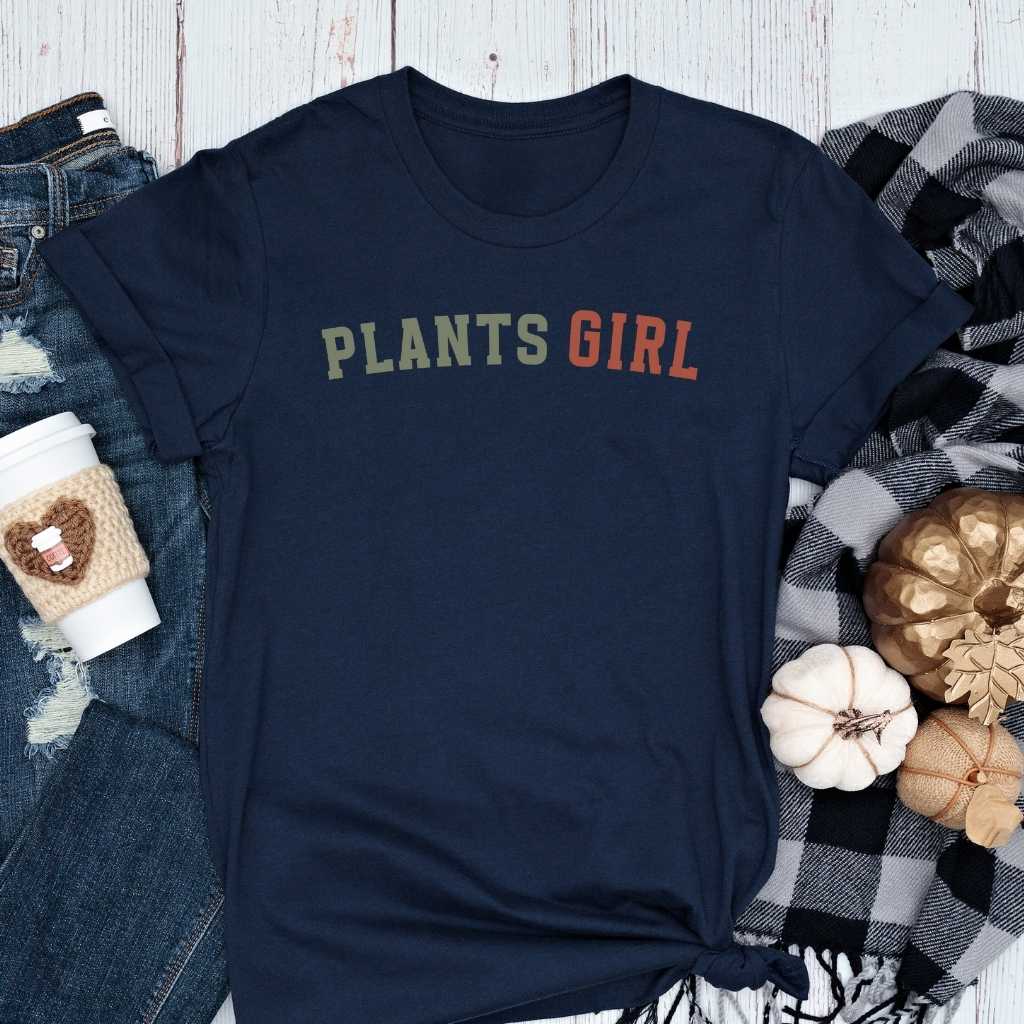 Short-Sleeve Plants Girl Shirt