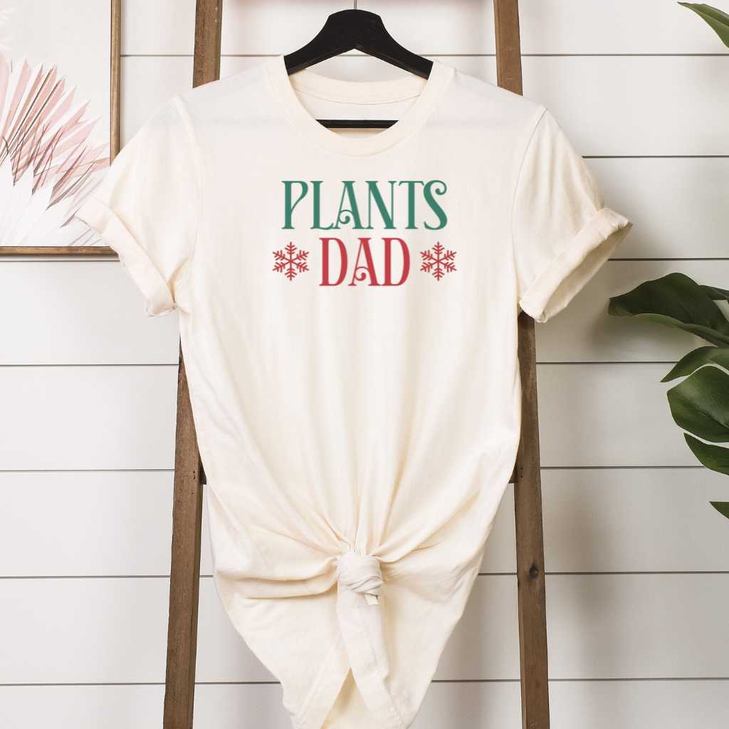 Short-Sleeve Christmas Plants Dad Shirt