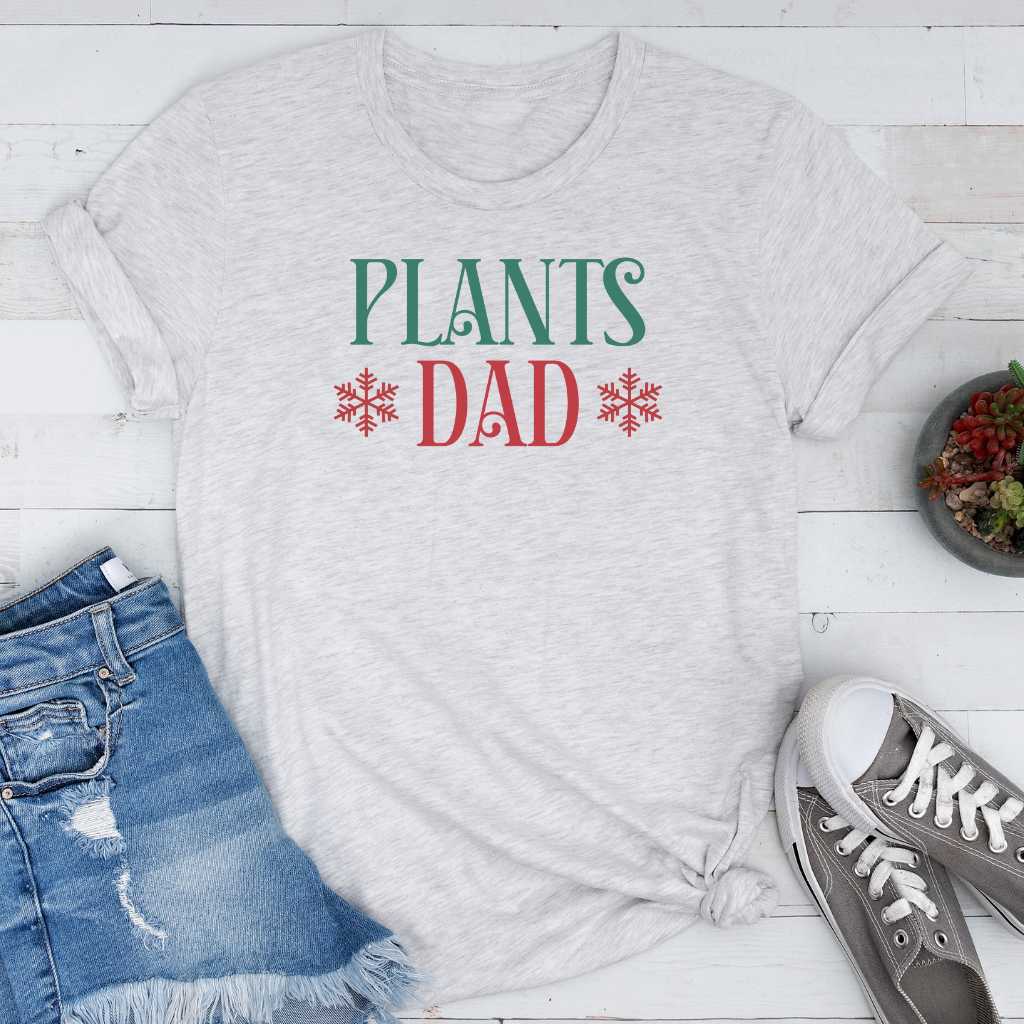 Short-Sleeve Christmas Plants Dad Shirt