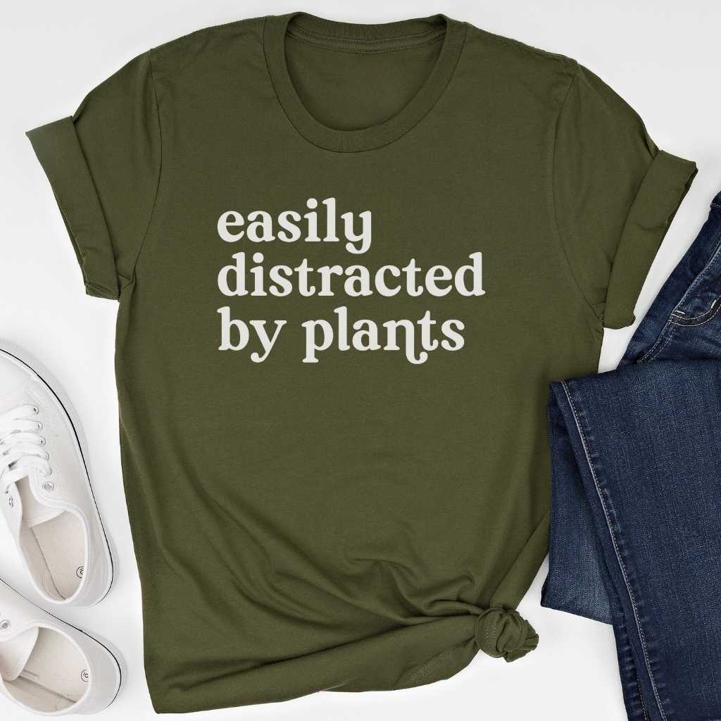 Short-Sleeve Easily Distracted by Plants Shirt