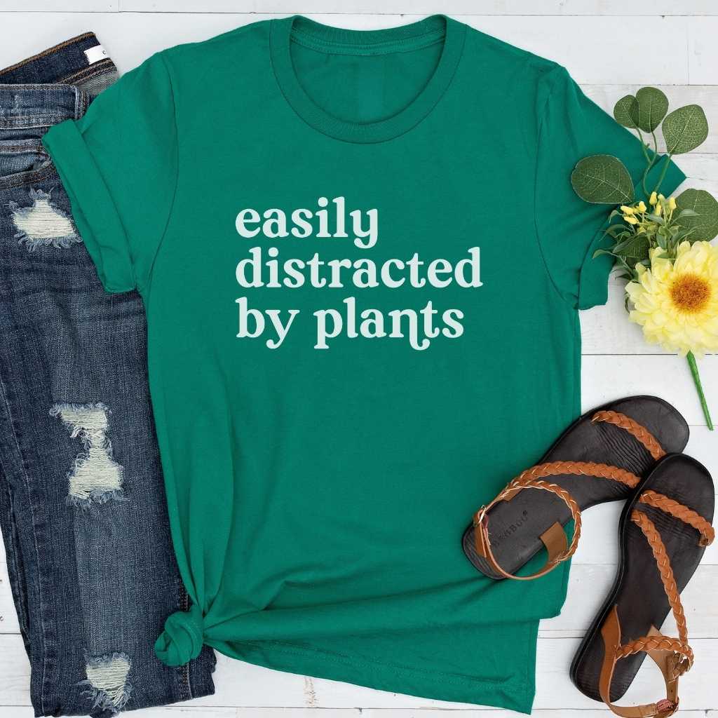 Short-Sleeve Easily Distracted by Plants Shirt