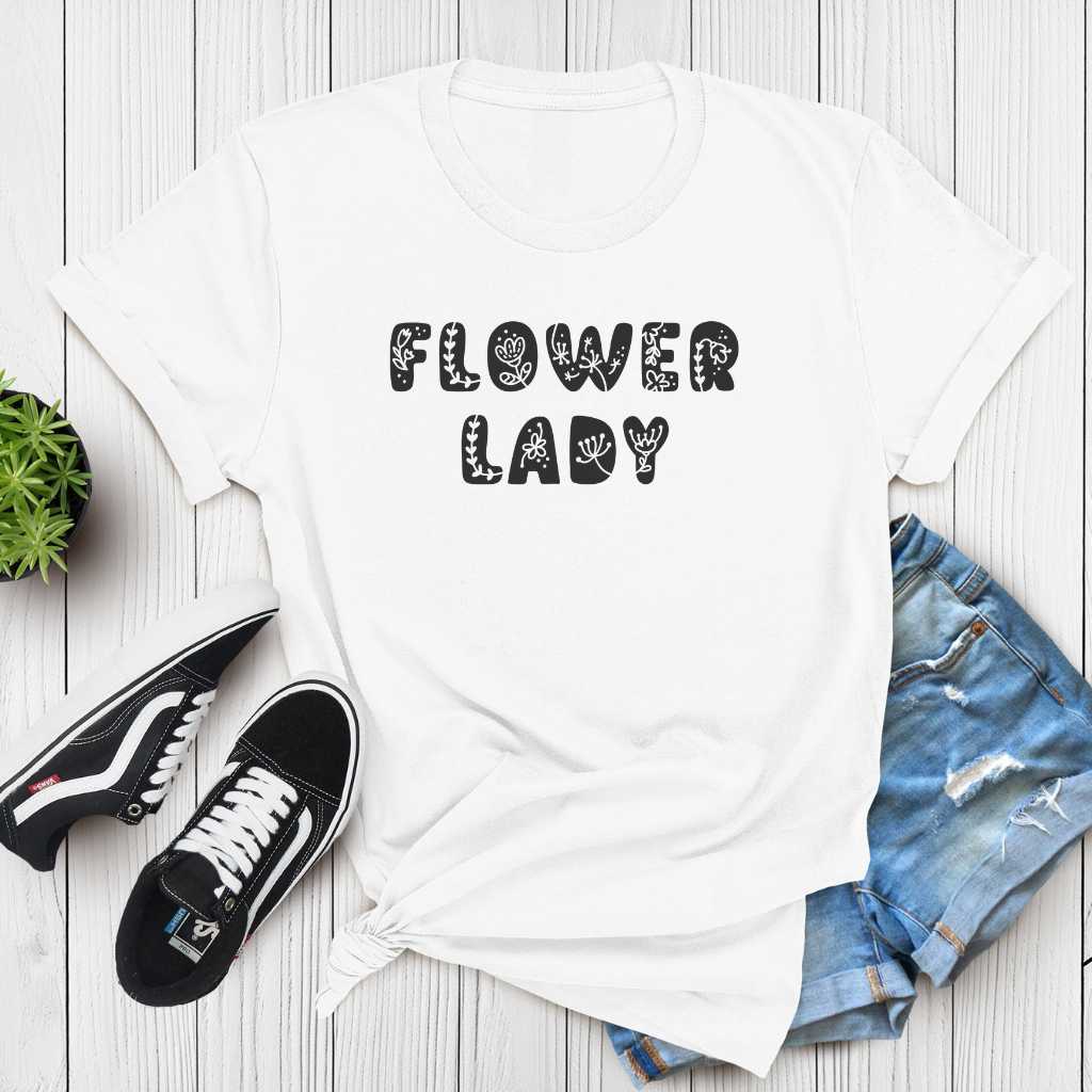 Short-Sleeve Flower Lady Shirt