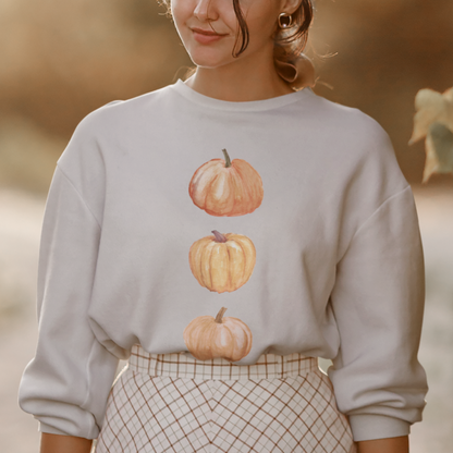 Hello Autumn Pumpkin Graphic Crewneck Sweatshirt