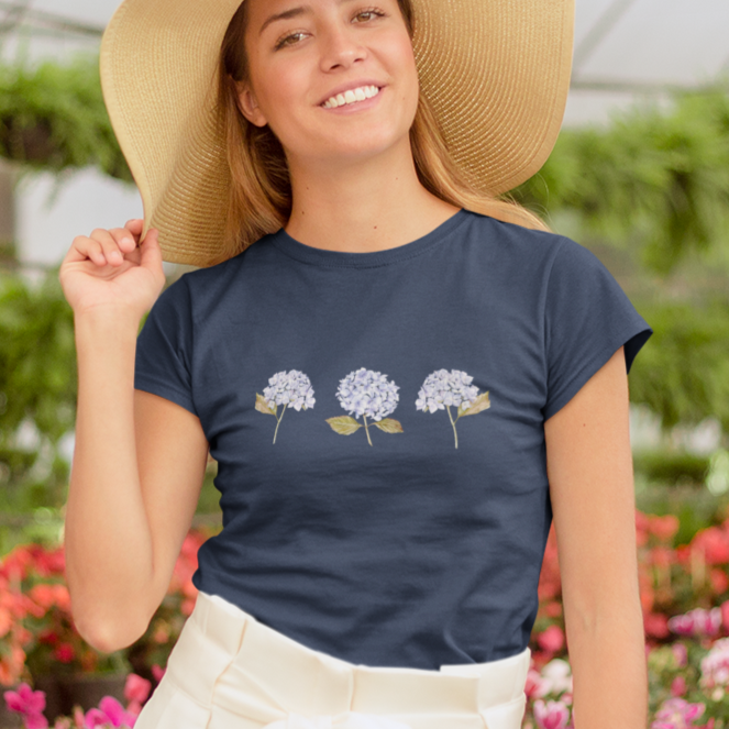 Short-Sleeve Hydrangea T-Shirt