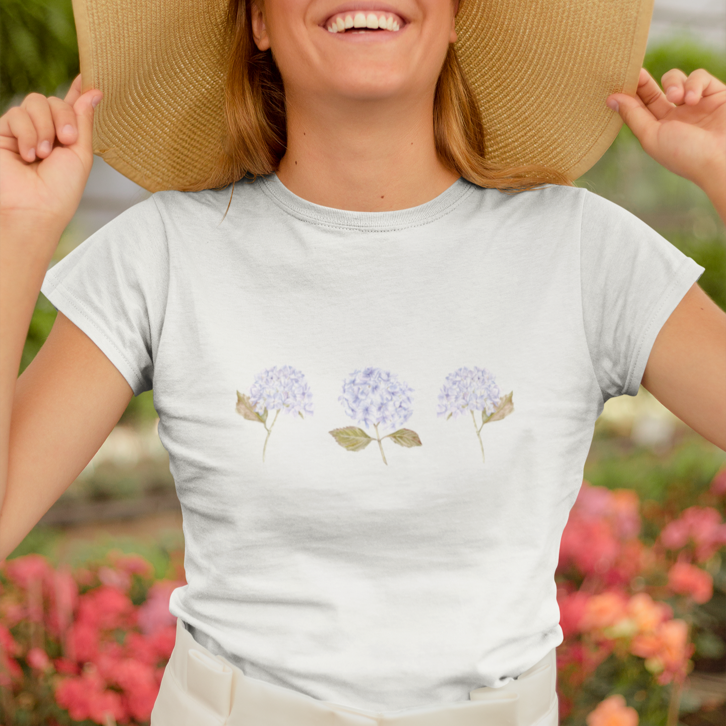 Short-Sleeve Hydrangea T-Shirt