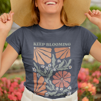 Short-Sleeve "Keep Blooming" Tee