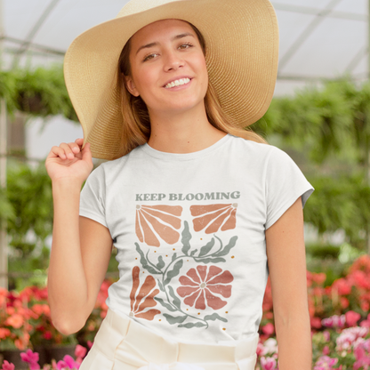 Short-Sleeve "Keep Blooming" Tee