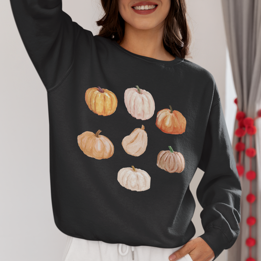 Watercolor Pumpkin Types Sweatshirt