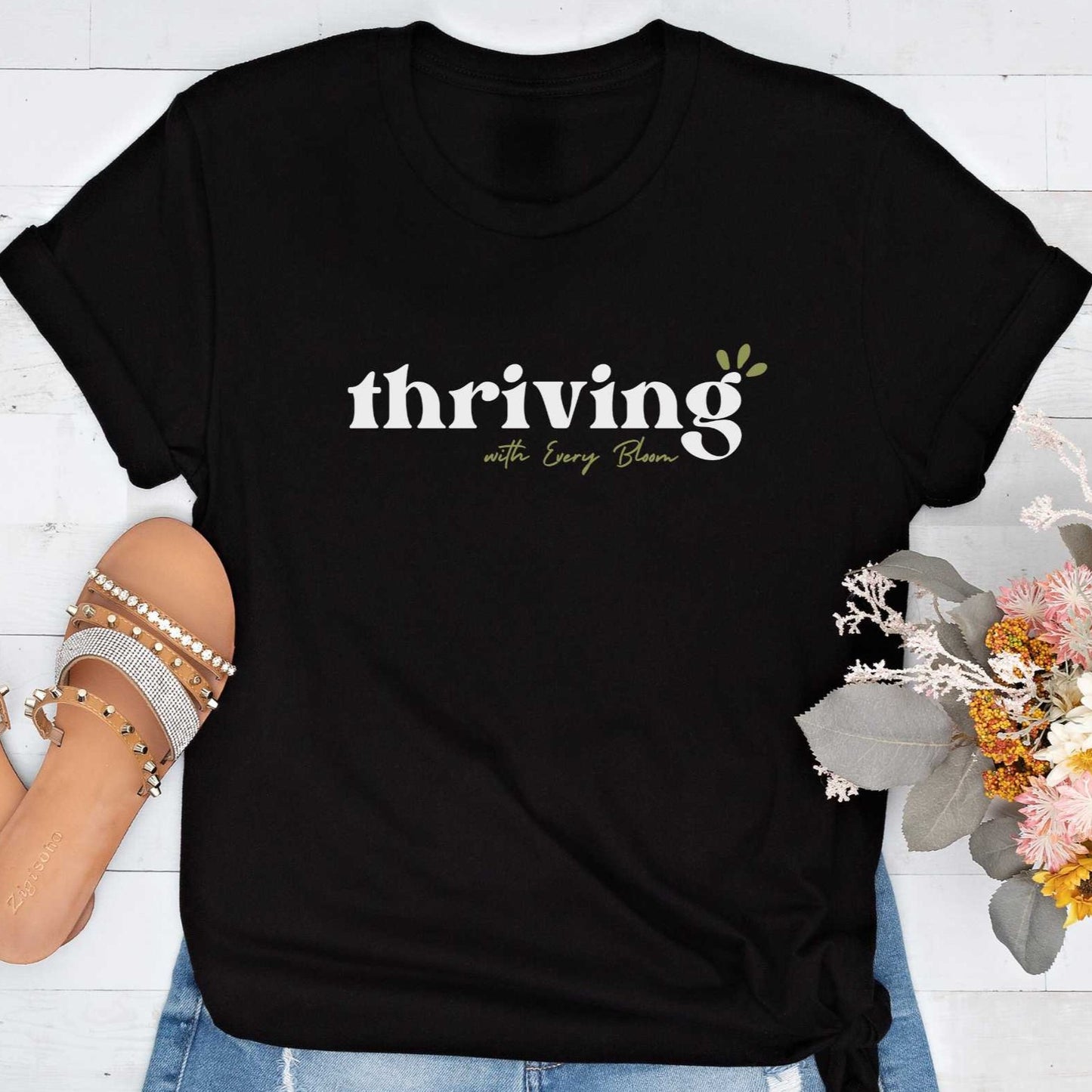 Short-Sleeve "Thriving with every Bloom" Shirt