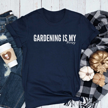 Short-Sleeve "Gardening is my Therapy" Shirt