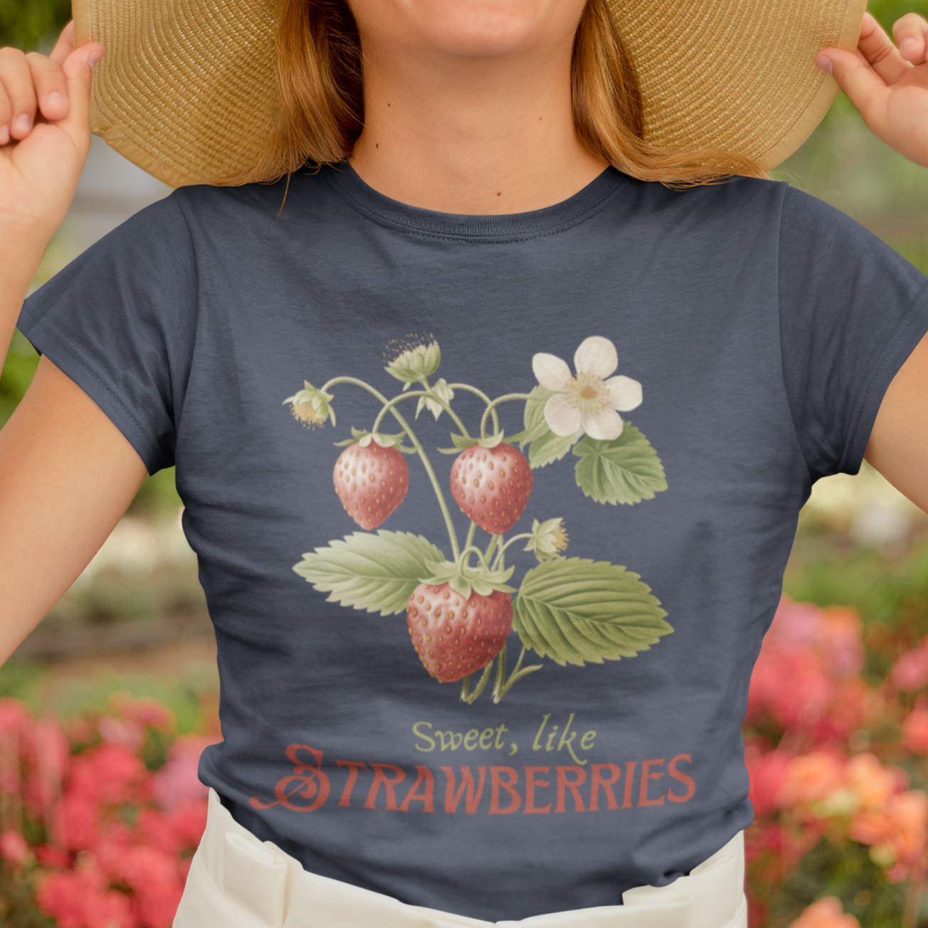 Short-Sleeve "Sweet, Like Strawberry" Graden Graphic Tee