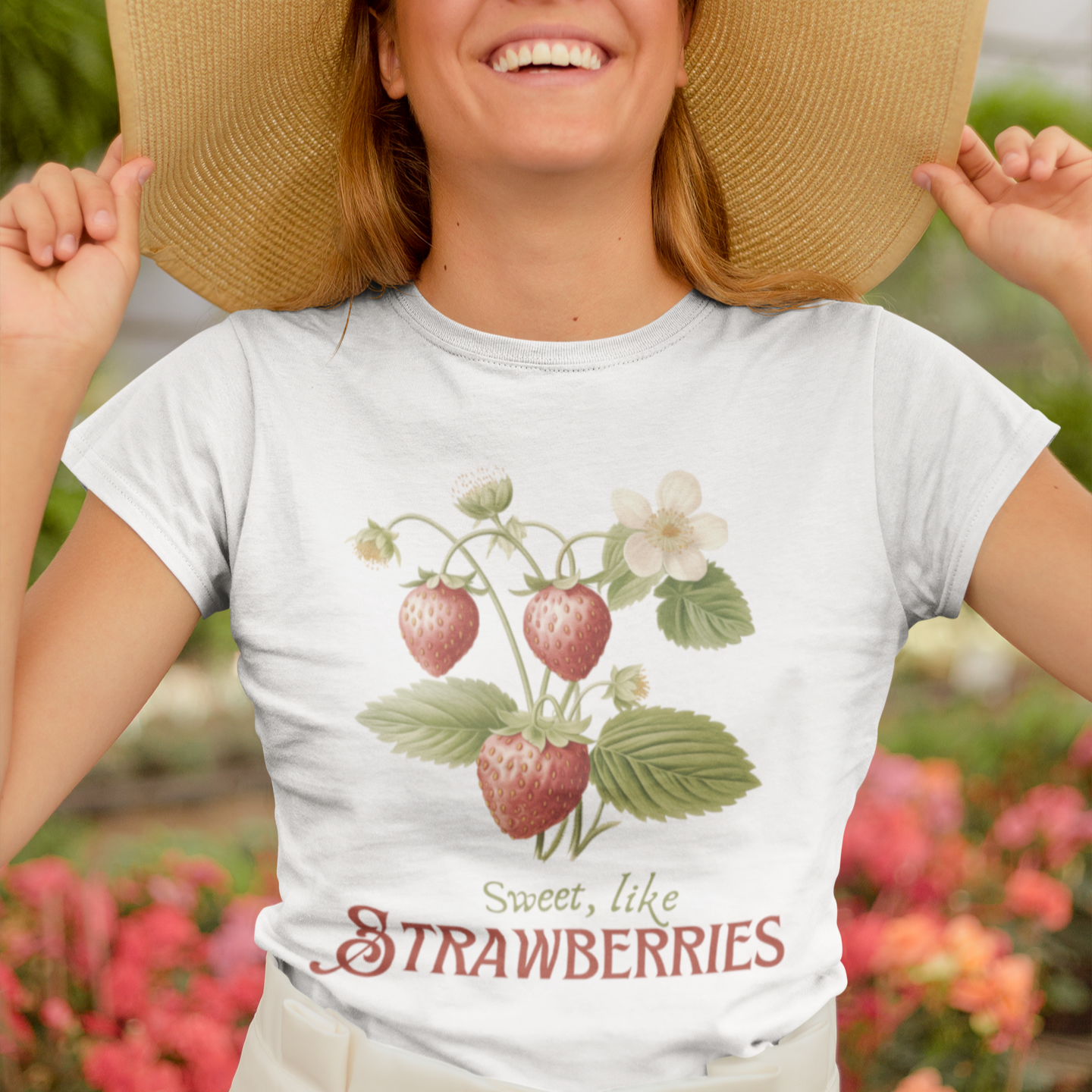 Short-Sleeve "Sweet, Like Strawberry" Graden Graphic Tee